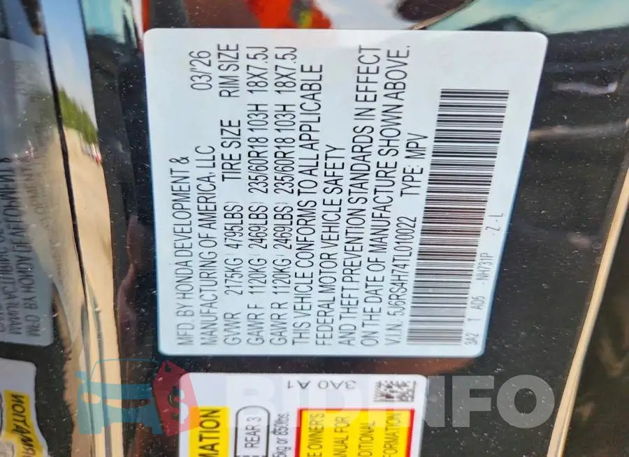 5J6RS4H74TL010022 Photo# 14