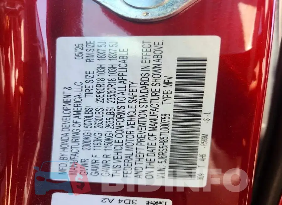 5J6RS5H85TL000758 Photo# 14