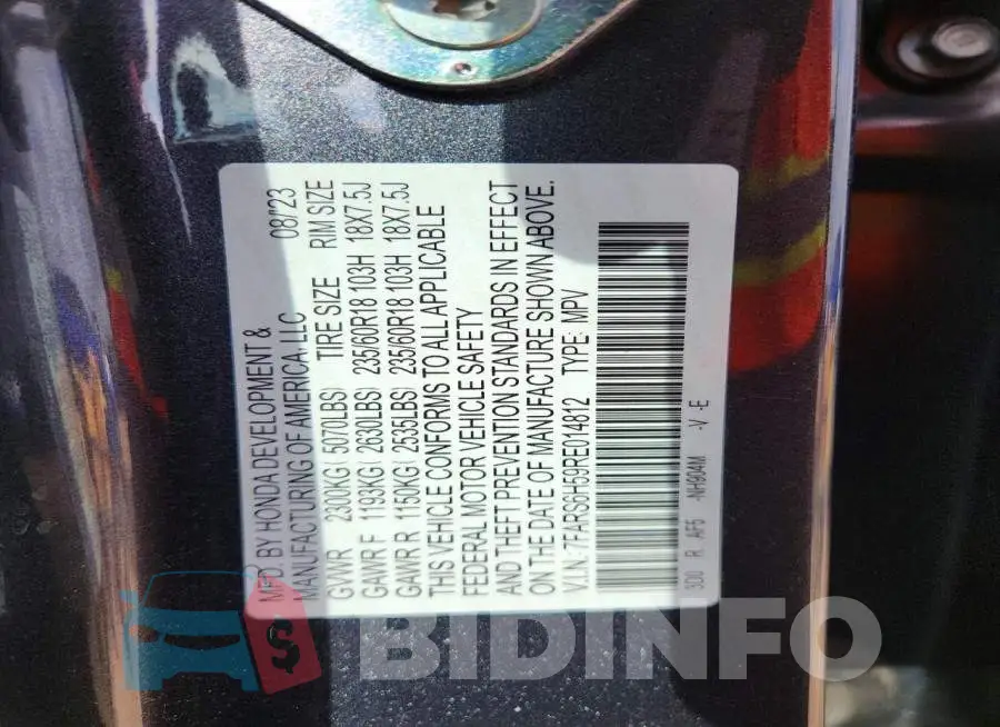 7FARS6H59RE014812 Photo# 13
