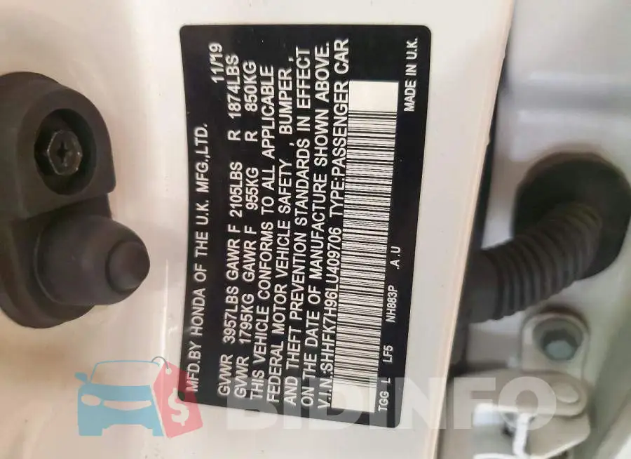 SHHFK7H96LU409706 Photo# 12