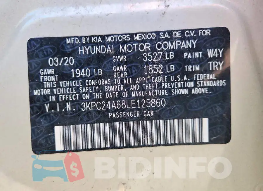 3KPC24A68LE125860 Photo# 12