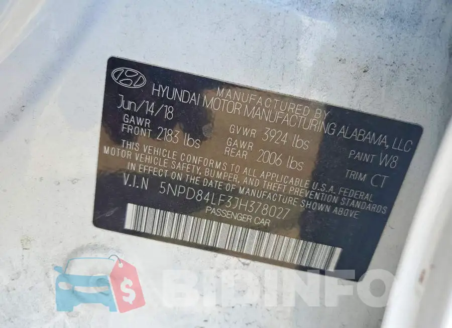 5NPD84LF3JH378027 Photo# 12
