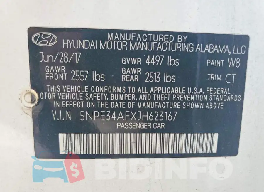 5NPE34AFXJH623167 Photo# 12