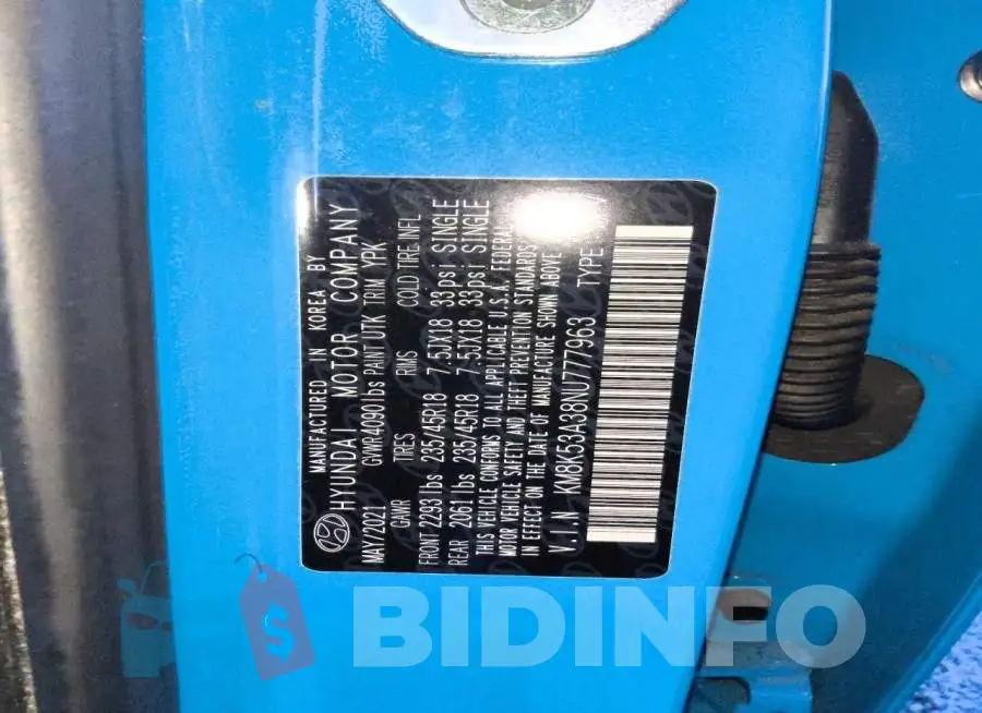 KM8K53A38NU777963 Photo# 14