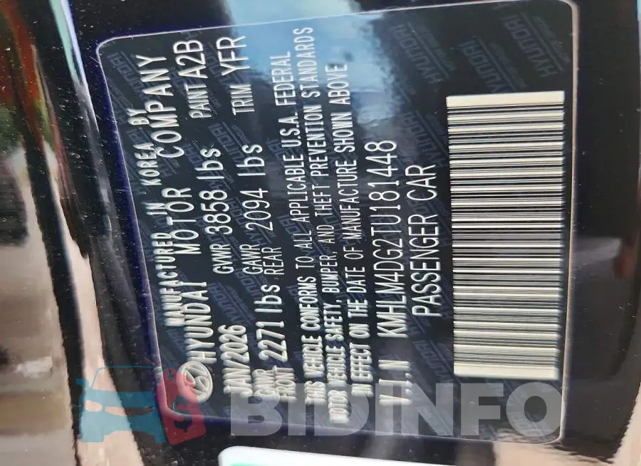 KMHLM4DG2TU181448 Photo# 13