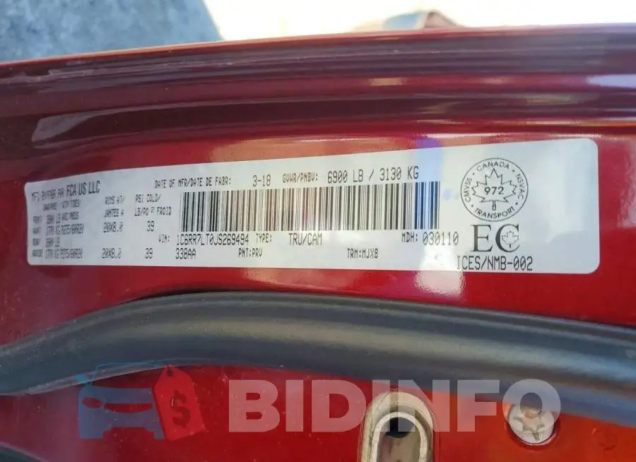 1C6RR7LT0JS269494 Photo# 12