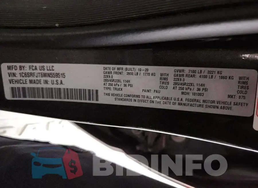 1C6SRFJT6MN559515 Photo# 13