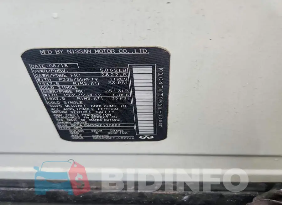 3PCAJ5M33KF120883 Photo# 13