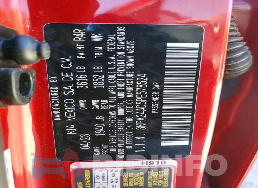 3KPA24AD5PE578524 Photo# 12