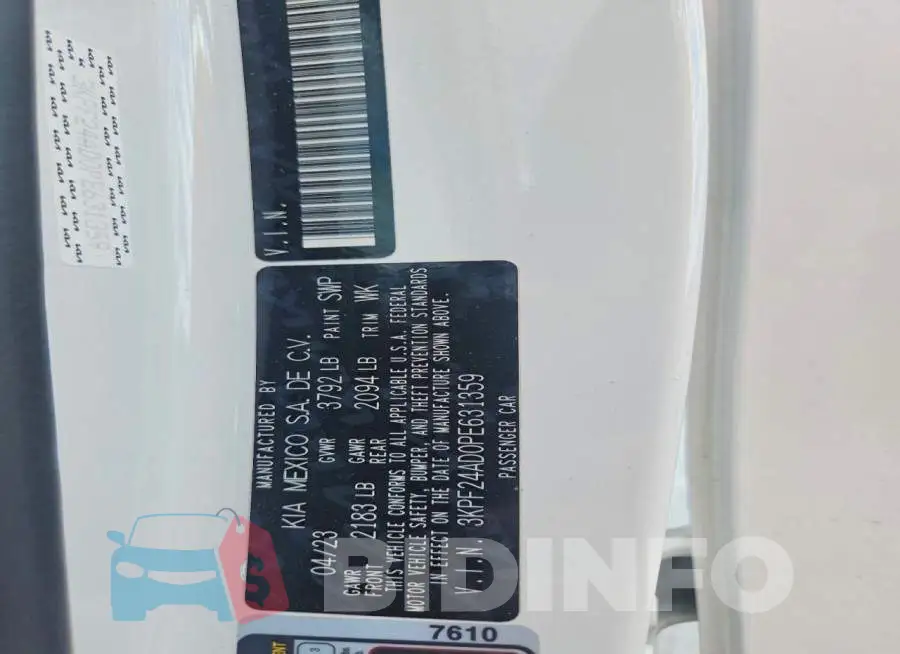 3KPF24AD0PE631359 Photo# 13
