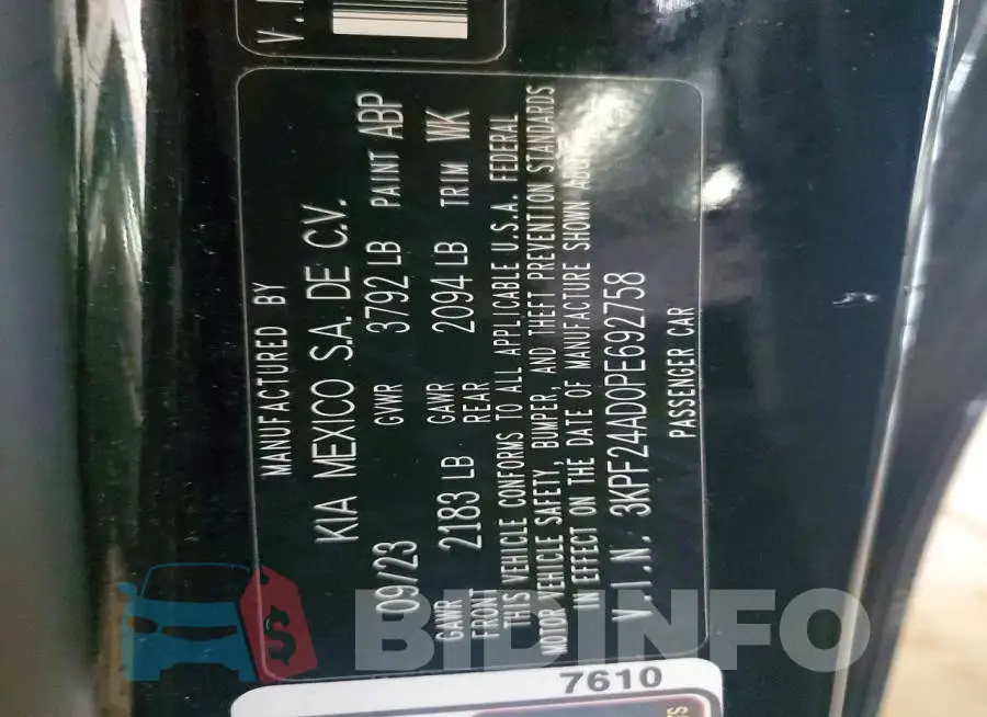 3KPF24AD0PE692758 Photo# 12