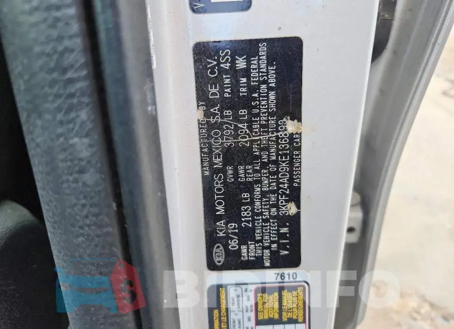 3KPF24AD9KE136893 Photo# 13