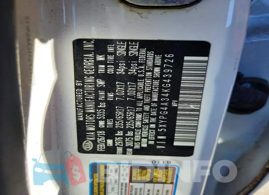 5XYPG4A34KG439726 Photo# 13