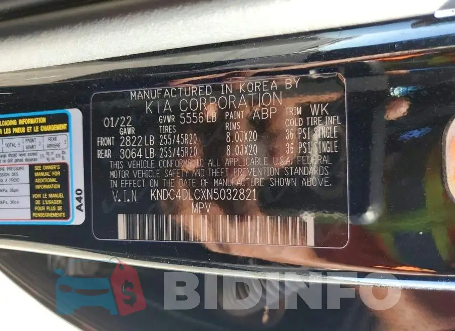KNDC4DLCXN5032821 Photo# 12