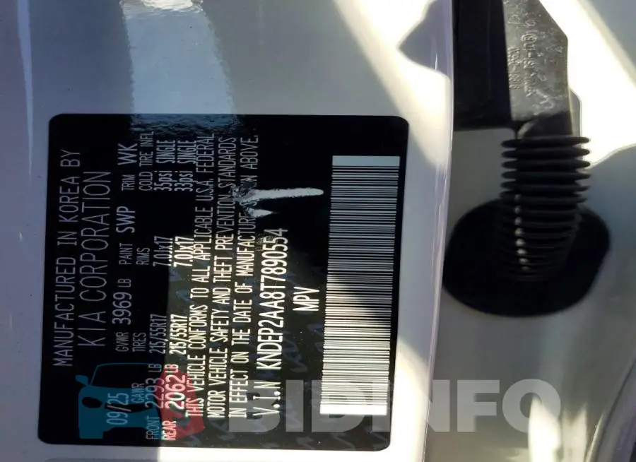KNDEP2AA8T7890554 Photo# 13