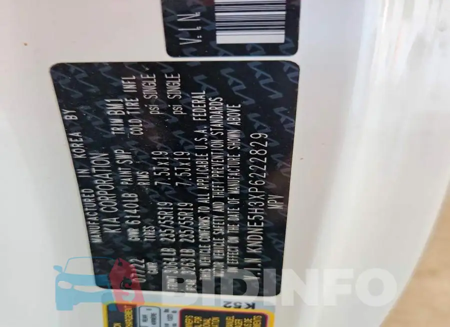 KNDNE5H3XP6222829 Photo# 13
