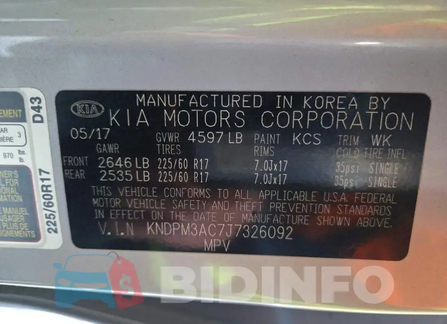 KNDPM3AC7J7326092 Photo# 12