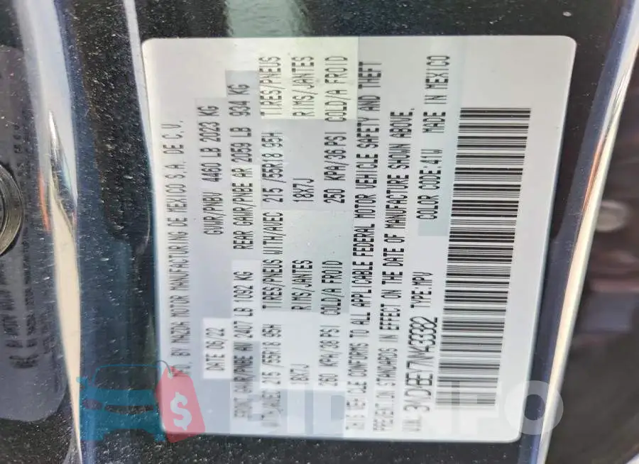 3MVDMBEY7NM433382 Photo# 12