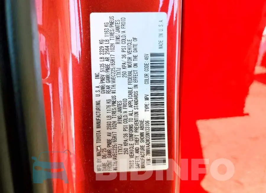 7MMVAADW3SN133106 Photo# 13
