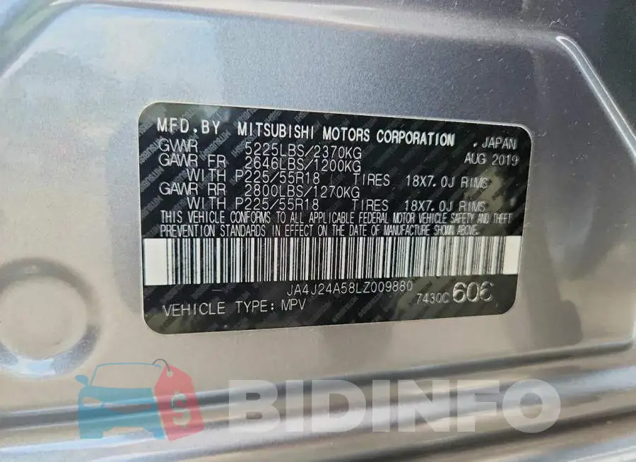 JA4J24A58LZ009880 Photo# 14