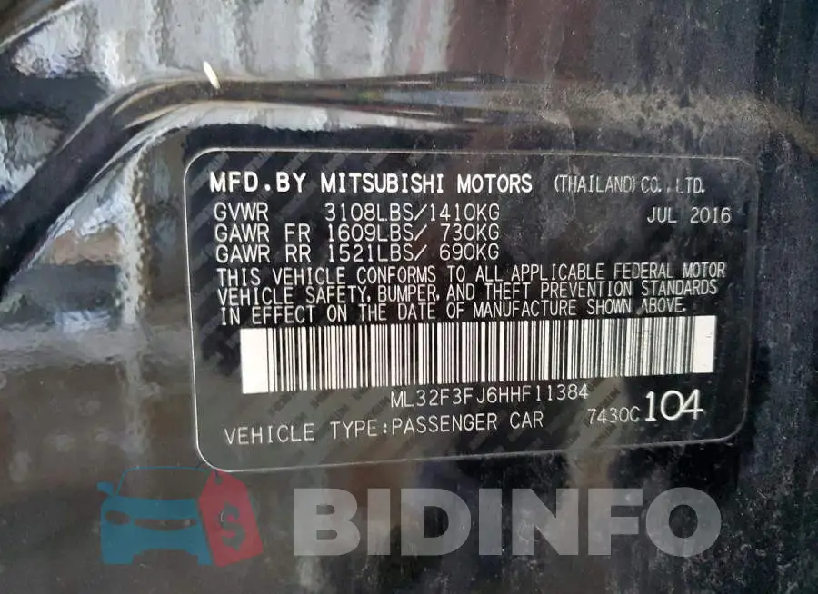 ML32F3FJ6HHF11384 Photo# 12