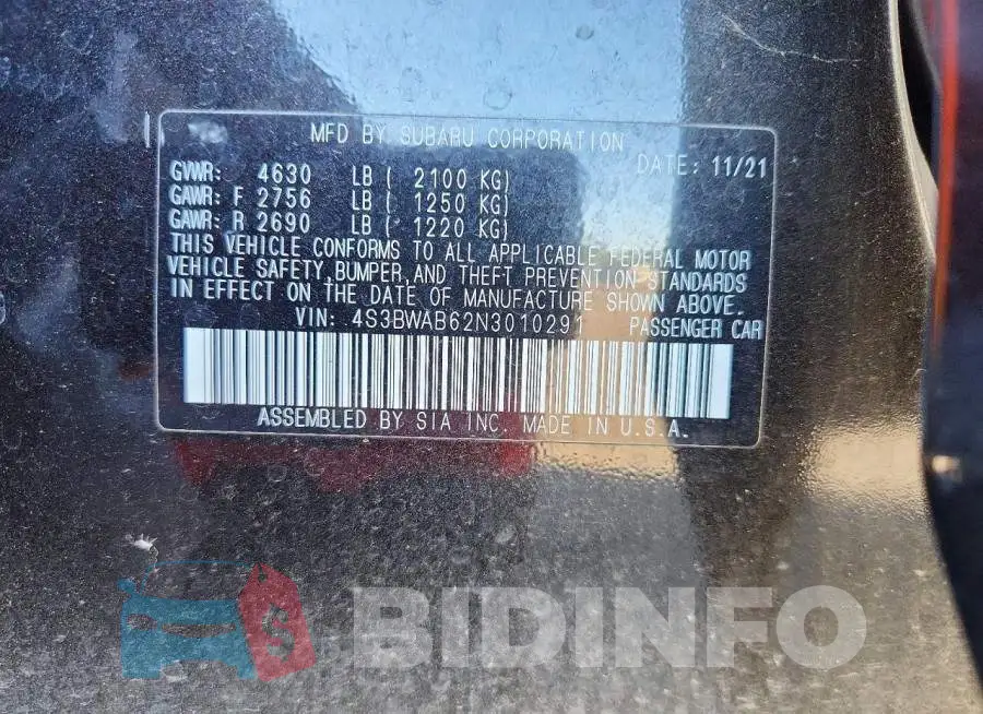 4S3BWAB62N3010291 Photo# 12