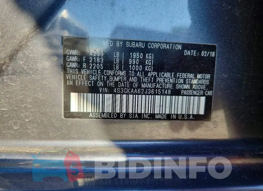 4S3GKAA62J3615148 Photo# 12