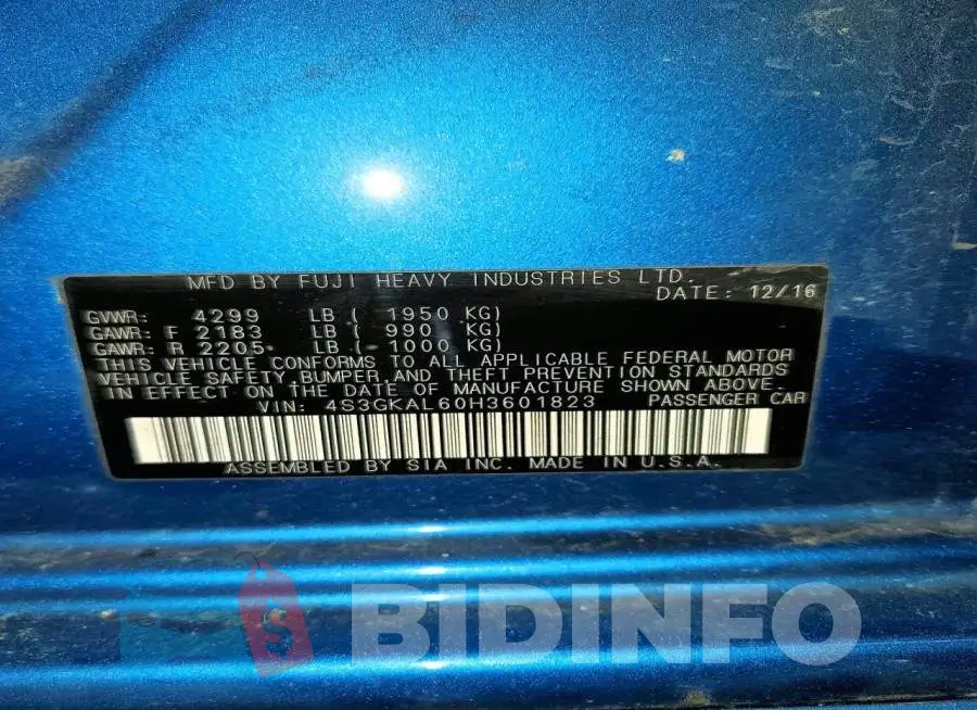 4S3GKAL60H3601823 Photo# 12
