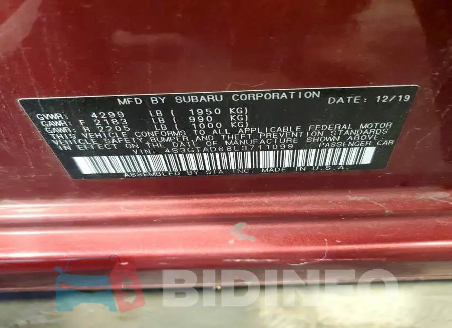 4S3GTAD68L3711099 Photo# 12
