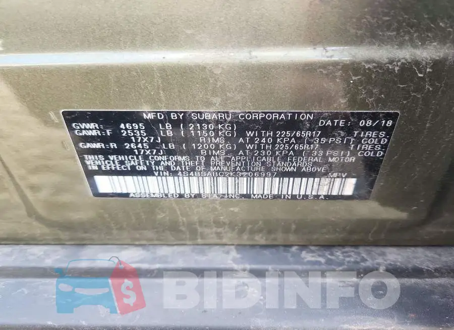 4S4BSABC2K3206997 Photo# 12