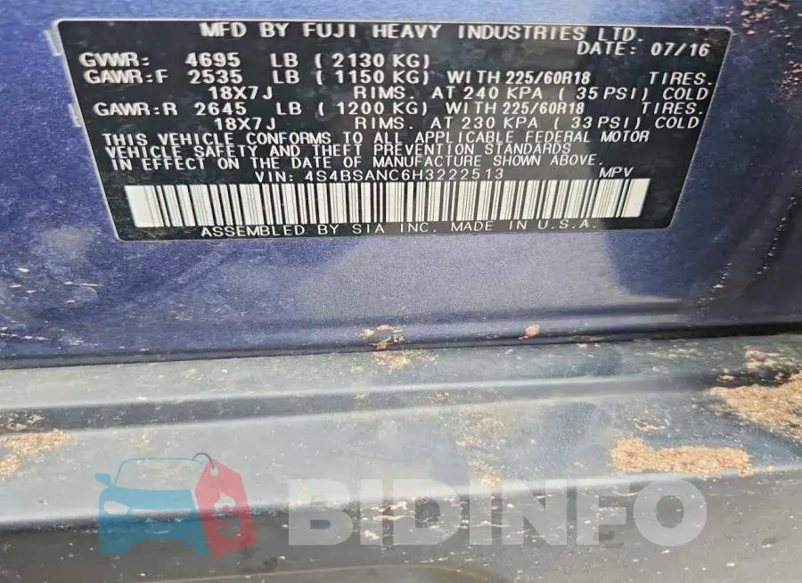 4S4BSANC6H3222513 Photo# 13