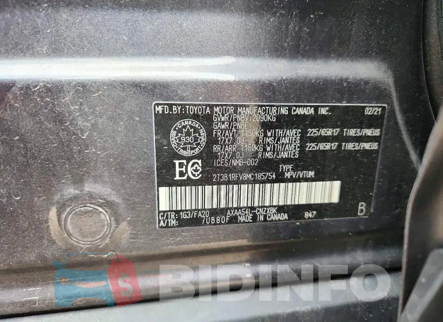 2T3B1RFV8MC185754 Photo# 13