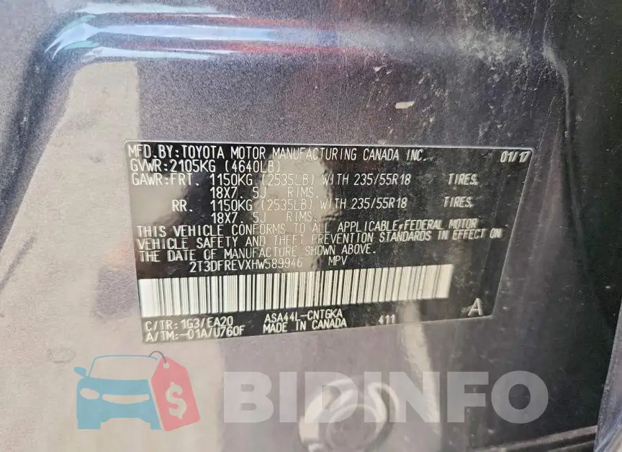 2T3DFREVXHW589946 Photo# 13