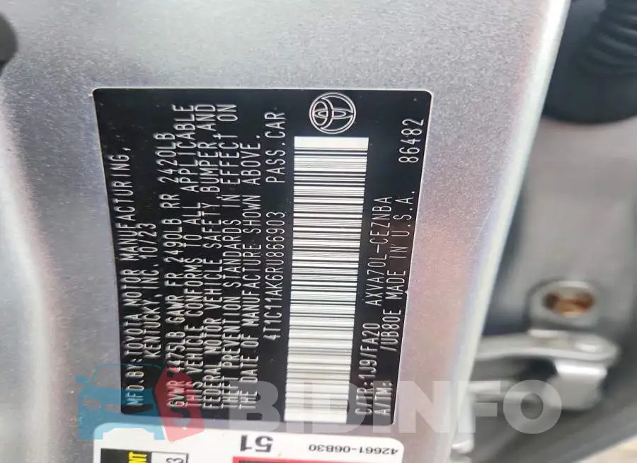 4T1C11AK6RU866903 Photo# 12