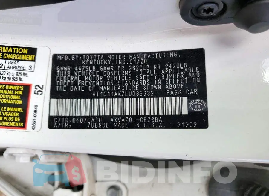 4T1G11AK7LU335332 Photo# 12