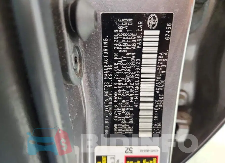 4T1M11AK8LU869720 Photo# 12