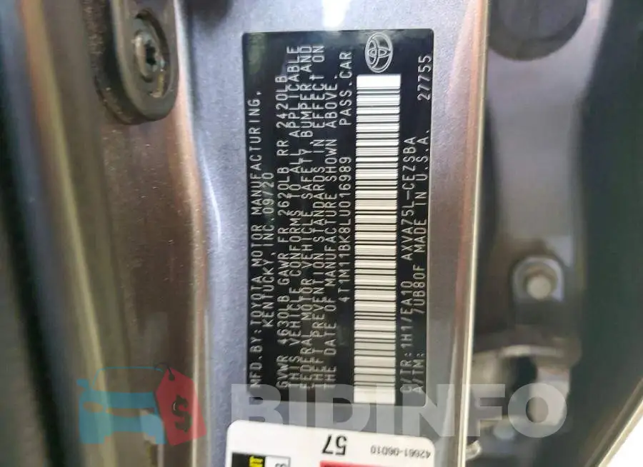 4T1M11BK8LU016989 Photo# 12