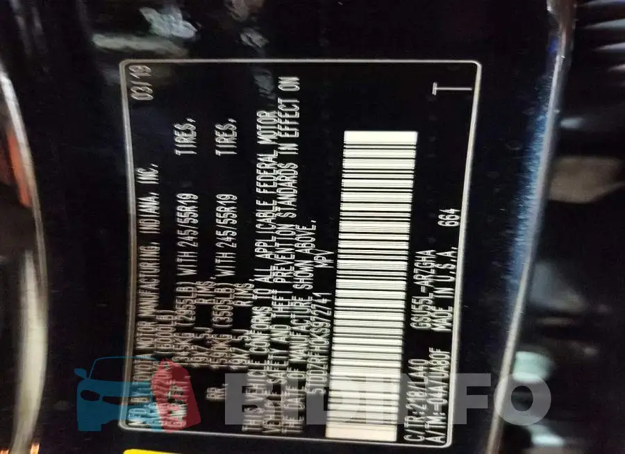 5TDDZRFH0KS972741 Photo# 14