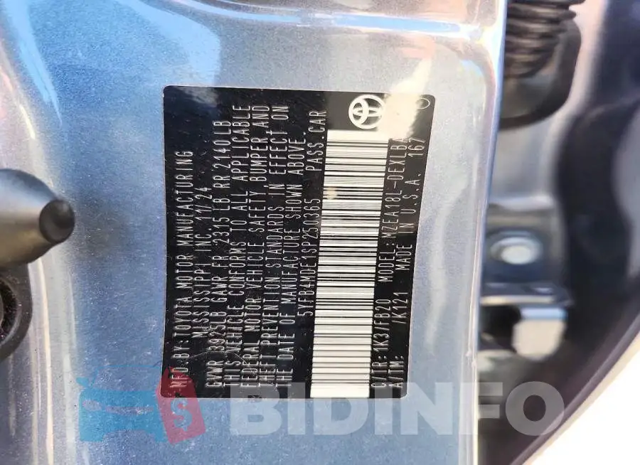 5YFB4MDE1SP250365 Photo# 12