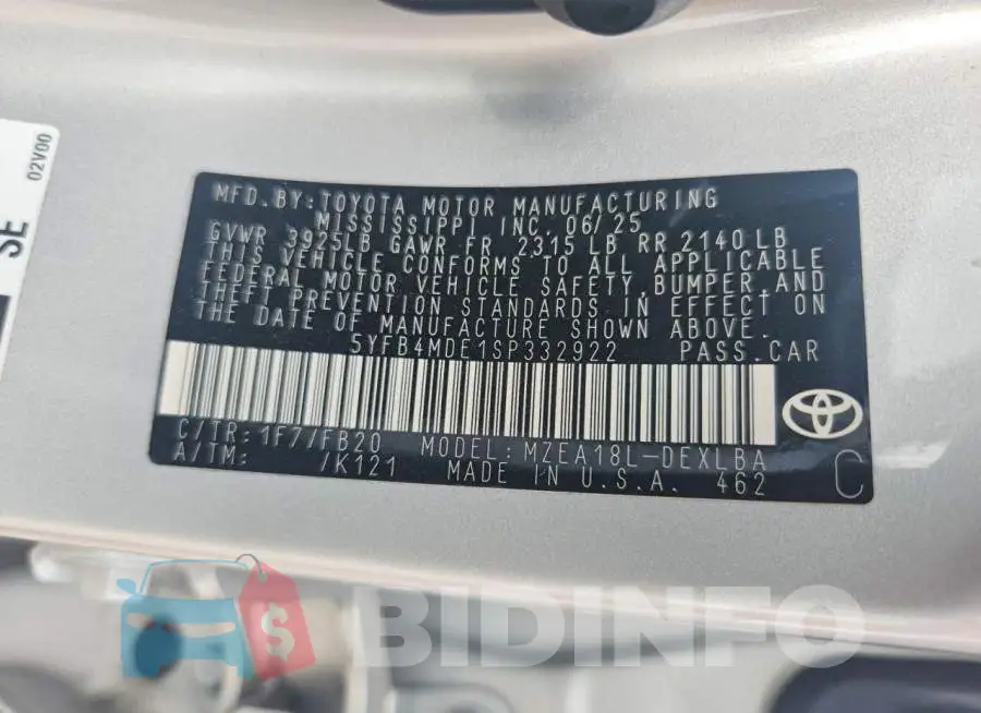 5YFB4MDE1SP332922 Photo# 13