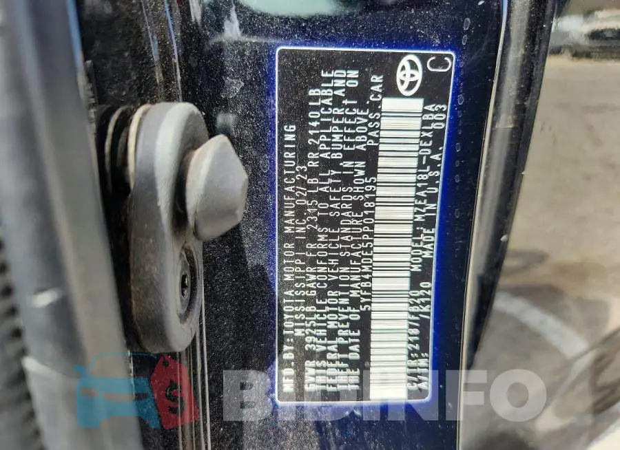 5YFB4MDE5PP018195 Photo# 12
