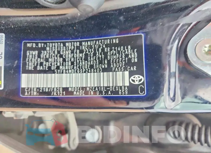 5YFB4MDE6SP248403 Photo# 12