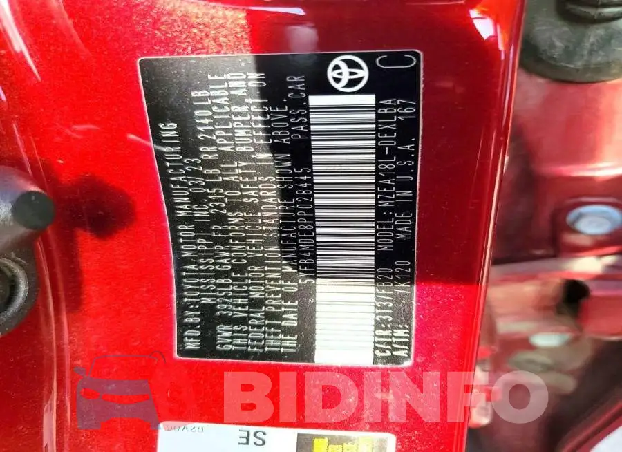 5YFB4MDE8PP028445 Photo# 12
