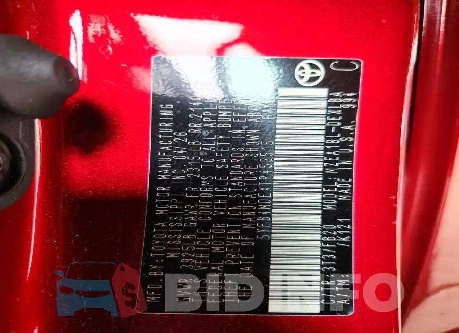 5YFB4MDEXTP453515 Photo# 12