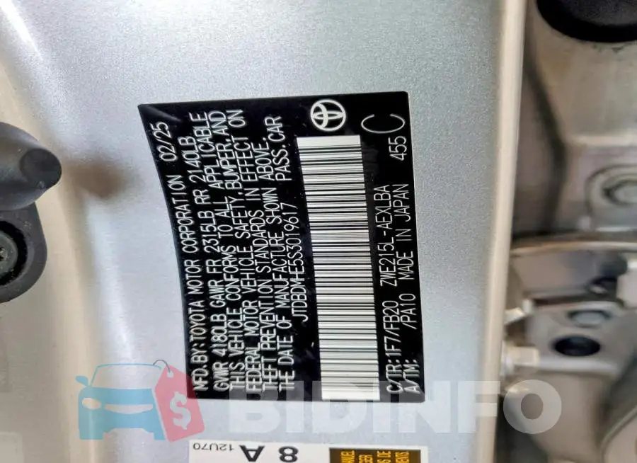 JTDBDMHE5S3019617 Photo# 12