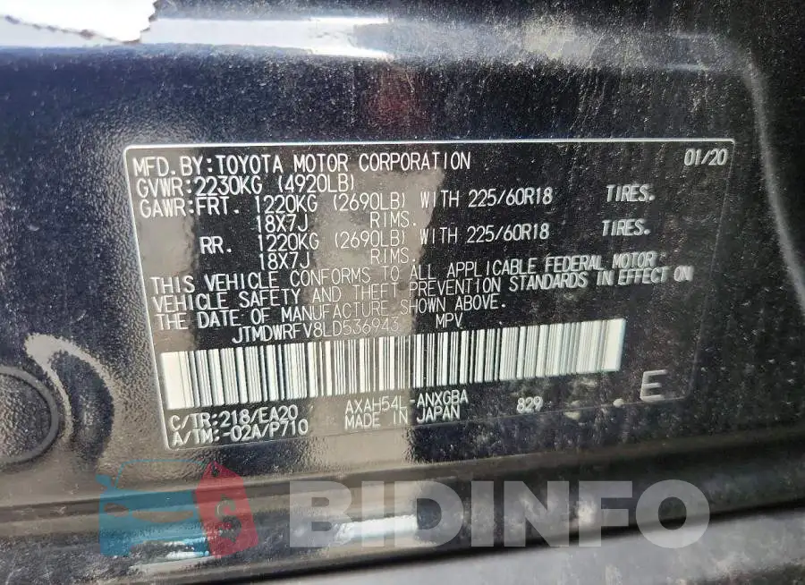 JTMDWRFV8LD536943 Photo# 14