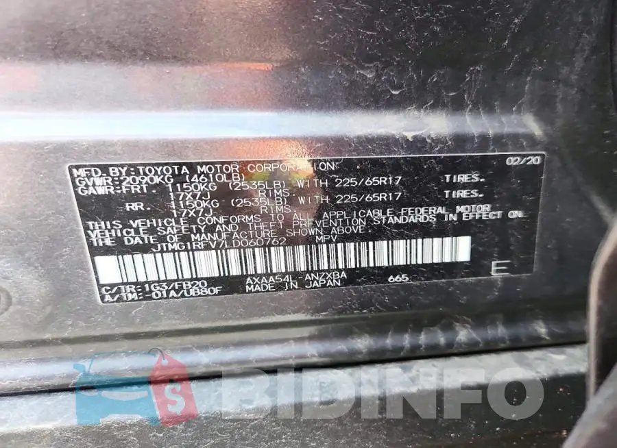 JTMG1RFV7LD060762 Photo# 13