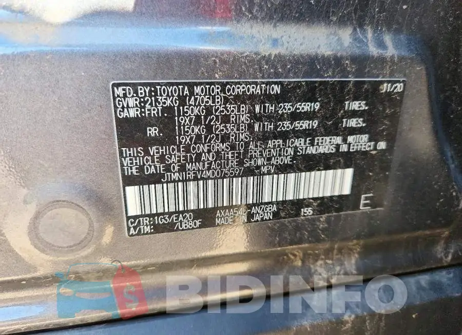 JTMN1RFV4MD075597 Photo# 13