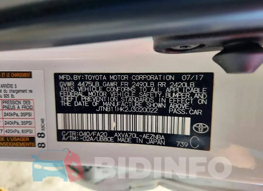 JTNB11HK2J3020022 Photo# 12