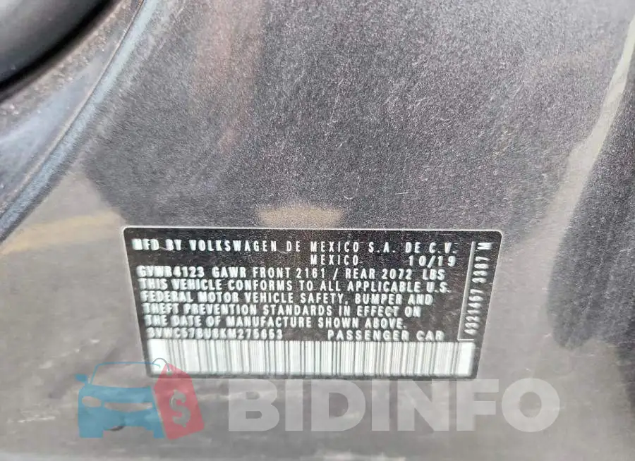 3VWC57BU8KM275653 Photo# 13